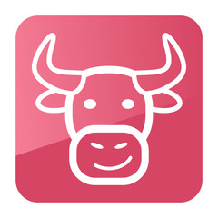Bull icon. Farm animal vector illustration