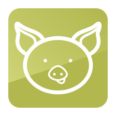 Pig icon. Farm animal vector illustration