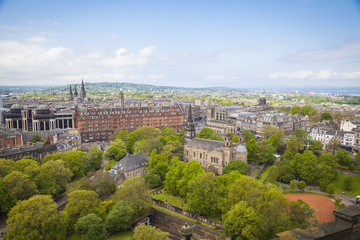 Übersicht von Edinburgh vom Edinburgh Castle, Schottland