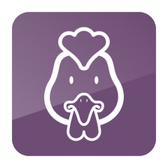 Chicken icon. Animal head vector illustration