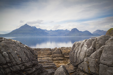 Blick von Elgol auf die  Black Cullin Berge, Isle of Skye, Schottland
