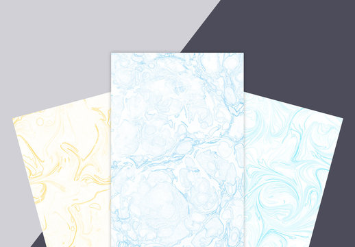 Four Flat Marble Paper Textures