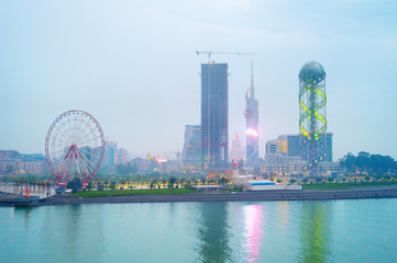 Fototapeta premium Batumi moody cityscape, Georgia