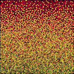Stipplism-mosaic-black-yellow-red