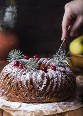 cake with raisins