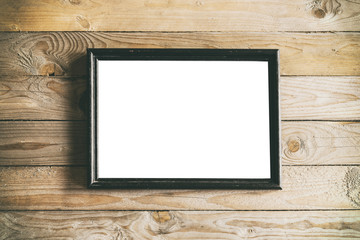 Rustic black frame mock up
