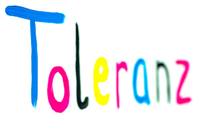 Toleranz, Schriftzug