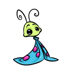 Insect cricket cartoon illustration isolated image character
