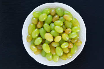 grapes on a black background