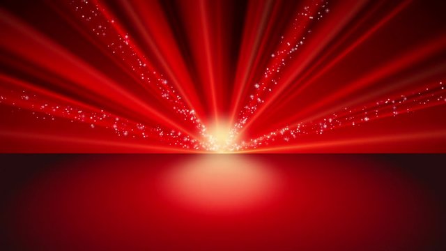 Red Background with Glitter Lights Loop. 10 seconds loop animation of glitter, lights on red background.
