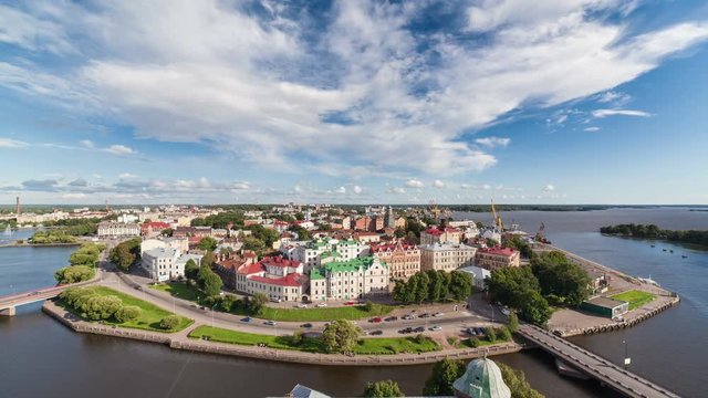 the old town of Vyborg, view from the tower Olaf