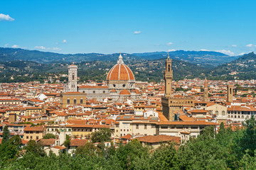 Fototapeta na wymiar Aerial cityscape of Florence, Tuscany, Italy