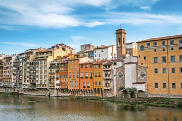 Banks of river Arno in Florence, Italy