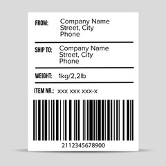 Shipping Barcode label vector