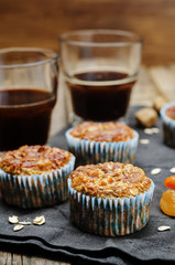 Greek yogurt oats dried apricots muffins