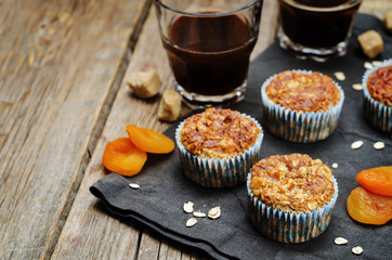 Greek yogurt oats dried apricots muffins