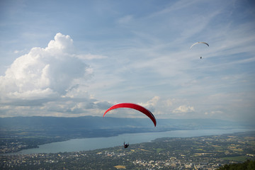 switzerland sport, parachute in the sky 