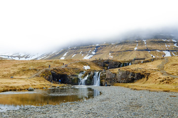Kirkjufell Mountain and Krikjufellfoss Waterfall, Iceland