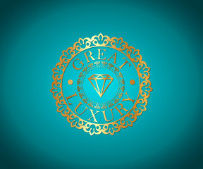 Luxury, Royal and Elegant Emblem, Logo Template Vector Design