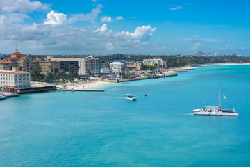 Naklejka na ściany i meble Nassau, Bahamas beach and port