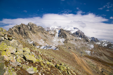  Tetnuldi glacier near Mestia,  Svaneti region, Georgia, Europe.