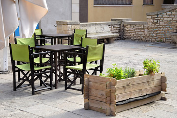 Terraza.
Agradable rincón para conversar con los amigos.
