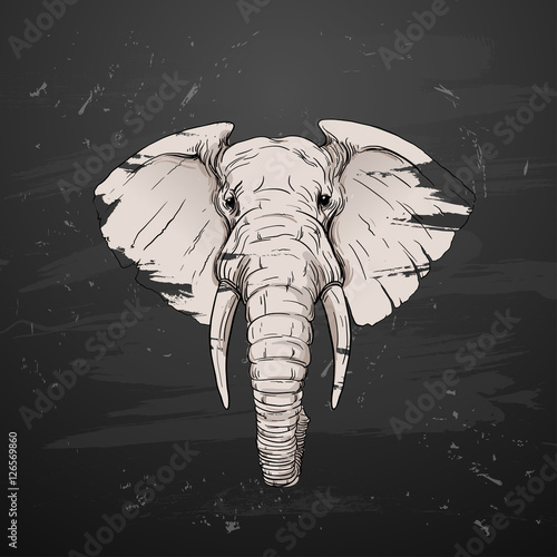 Download "boho elephant in the style of tattoo" Stock image and ...