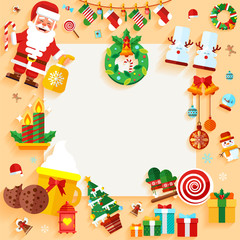 Fototapeta premium Christmas banner design greeting card