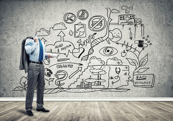 Businessman without head