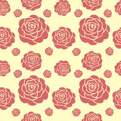 Бесшовный узор с розами