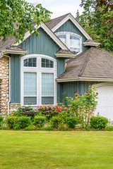 Fragment of a house with landscape in Vancouver, Canada.