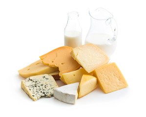 Different kinds of cheeses.