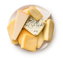 Different kinds of cheeses.