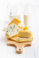 Different kinds of cheeses.