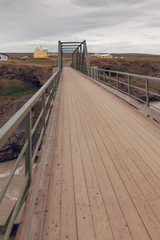 Fototapeta premium Bridge on The Skjalfandafljot river in Iceland
