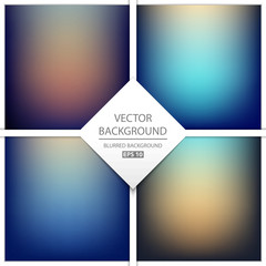 Abstract Creative concept vector multicolored blurred background set. For Web and Mobile Applications, art illustration template design, business infographic and social media, modern decoration