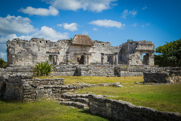Mayan Ruins of Tulum. Old city. Tulum Archaeological Site. Riviera Maya. Mexico