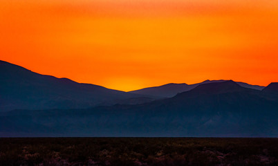 the sunset in Nevada