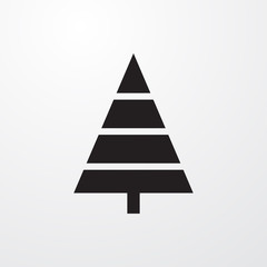 Fototapeta premium Christmas tree icon illustration