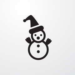 snowman icon illustration