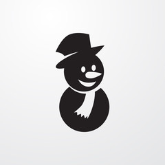snowman icon illustration