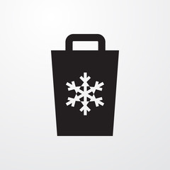 Christmas bag icon illustration