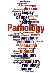 Pathology, word cloud concept 9