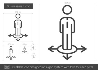 Businessman line icon.