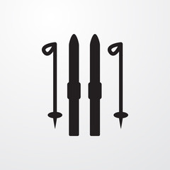 ski icon illustration