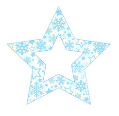 Obraz premium blauer Weihnachtsstern