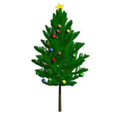 Christmas tree isolated