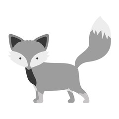 silhouette of Fox icon. Animal cartoon and nature theme. Isolated and drawn design. Vector illustration