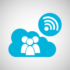 cloud group connection internet concept graphic vector illustration eps 10