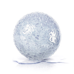 ice ball 3D illustration on white background